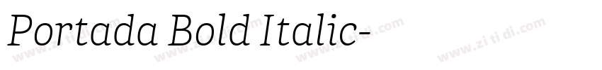 Portada Bold Italic字体转换